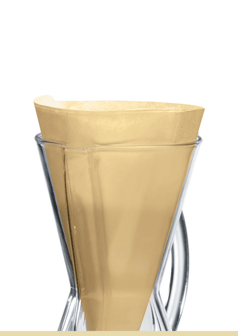 Chemex Brown Half Moon filters for 3 cup Chemex – 1 pack of 100 filters
