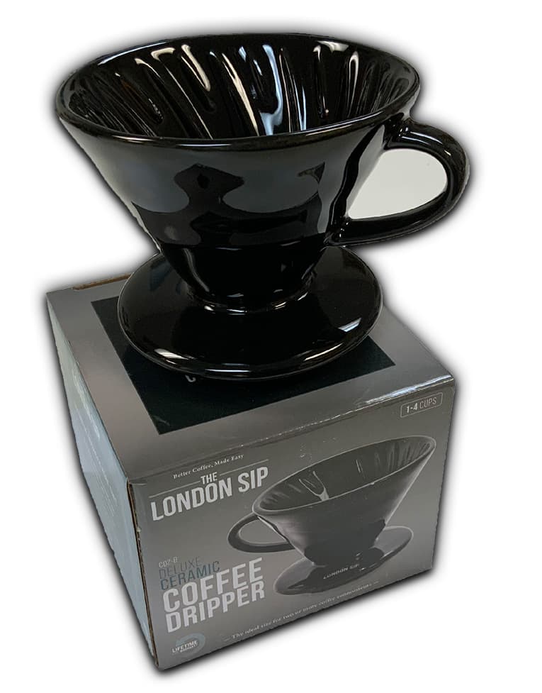 London Sip Ceramic Coffee Dripper, Black